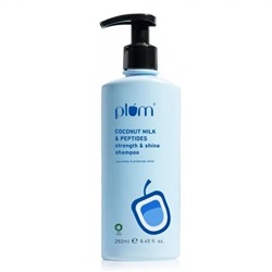 Шампунь с Кокосовым молоком и Пептидами (250 мл), Coconut Milk & Peptides Strength & Shine Shampoo, произв. Plum