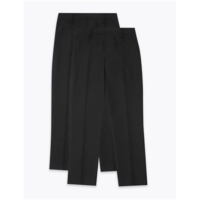 2pk Boys' Skinny Leg School Trousers (2-18 Yrs)