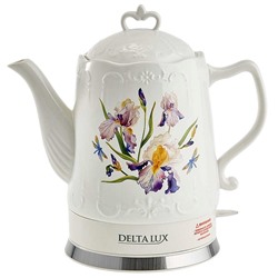 Чайник DELTA LUX DE-1012 фарфор 1500Вт обьем 1,5л Ирисы (6)