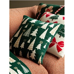 Подушка вязаная с новогодним рисунком Whitewood из коллекции New Year Essential, 45x45 см