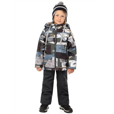 Комплект утеплённый для мальчика NIKASTYLE 7м1325 Хаки черный