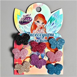 Заколки для волос «Липучки», бабочки, 8 шт., ВИНКС
