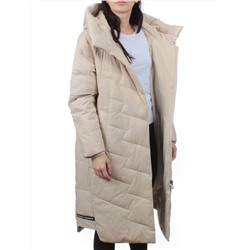 3066 BEIGE Пуховик зимний женский (80% пух, 20% перо)
