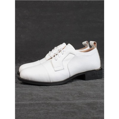 03-YP9862B WHITE Полуботинки женские (натуральная кожа)