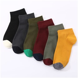 Haichin Solid dark breathable socks for leisure, absorbs sweat and smell