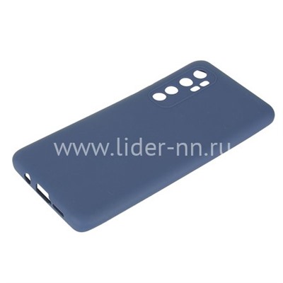 Задняя панель для Xiaomi Mi Note 10 Lite/CC 9 Pro Силикон матовый (синяя)