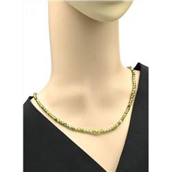 Бусы из Фианита шарик гр.4мм, цв.оливковый, 45см, 20,6г