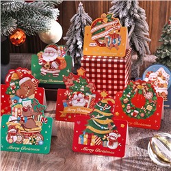 Набор новогодних складных настольных открыток 8 штук