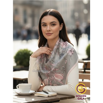 Платок утепленный "Византия" Арт 2026/10 (фон серый)