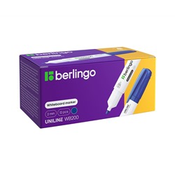 Маркер для белых досок Berlingo "Uniline WB200" синий, пулевидный, 2мм