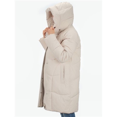 2301 LT. BEIGE Пальто зимнее женское Flance Rose (200 гр. холлофайбер)