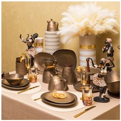 САЛАТНИК НА ДЕРЕВ. ПОДСТАВКЕ BRONCO "BRONZE" 22,5*16 СМ 1200 МЛ (КОР=12ШТ.)