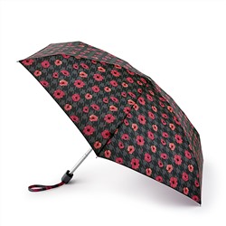 L501-4128 HoundStoothPoppy (Маки) Зонт женский механика Fulton