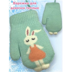 Варежки теплые для девочек Арт 2023/5 модель 5