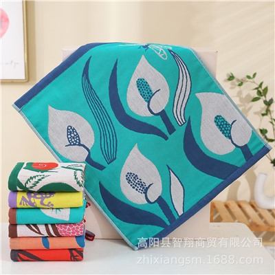 Retro gauze soft scarf, towel for face washing, double-sided wet wipes, does not fade