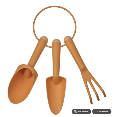 GRÄSMARÖ Gartengerät 3er-Set, drinnen/draußen orange