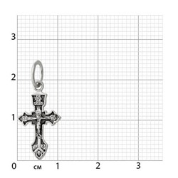 Крест из серебра литье частичное чернение