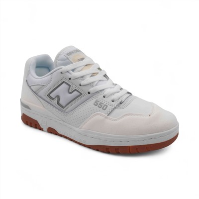 Кроссовки из натуральной кожи ВВ550 белые