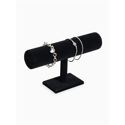 Подставка для часов, браслетов и цепочек QF, 22×14.8×7.2 см, d=5 см, чёрная