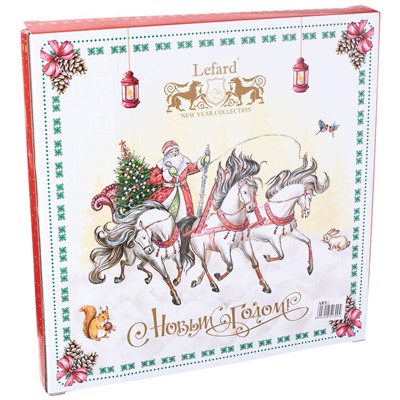 ТАРЕЛКА ОБЕДЕННАЯ LEFARD "ТРОЙКА" 27 СМ КРАСНАЯ (КОР=18ШТ.)