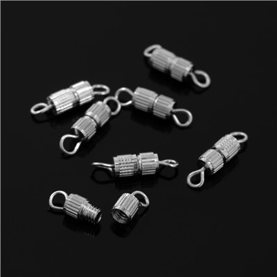 Замок винтовой 7×3 мм, 10 шт. цвет серебро