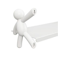 Полка Buddy, 46х15 см, белая