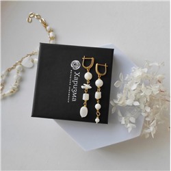 Серьги из перламутра и коралла
