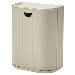 GÅRDSBUTIK, Tonne mit Deckel, graubeige,, 21 l