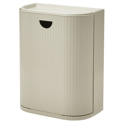 GÅRDSBUTIK, Tonne mit Deckel, graubeige,, 21 l