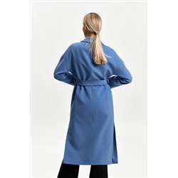 Пальто женское демисезонное 26820 (серо-голубой)