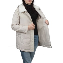 M24-212 LT. BEIGE Куртка демисезонная женская (100 гр. холлофайбер)