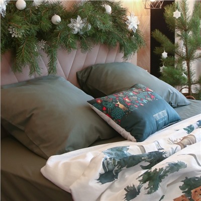 Постельное бельё "Этель" 1.5 сп Winter village 143*215 см, 150*214 см, 70*70 см - 2 шт, бязь 125гр/м2