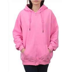3267 PINK Толстовка на молнии женская (95% хлопок, 5% спандекс)