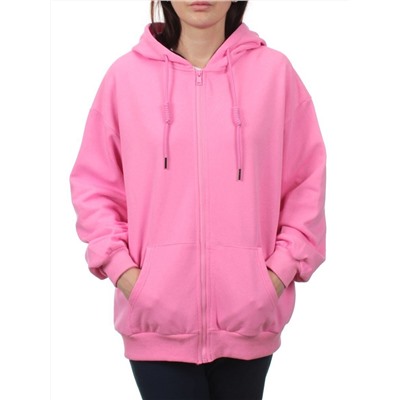3267 PINK Толстовка на молнии женская (95% хлопок, 5% спандекс)