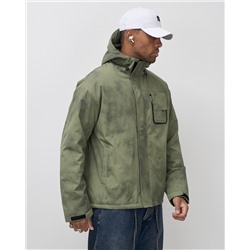 Куртка спортивная мужская весна осень цвета хаки 25473Kh