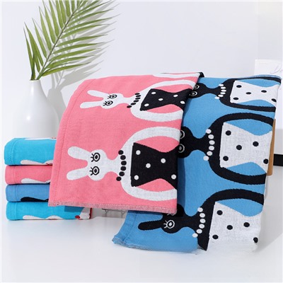 Zhiyang towel New beauty rabbit gauze square towel Korea Soft absorbent kitchen hand wipe towel factory price wholesale