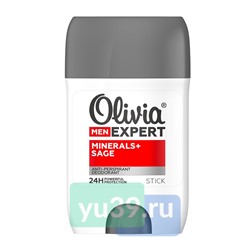 Антиперспирант-стик ALVIERO Olivia - expert Minerals+Sage MEN 50мл