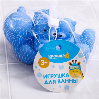 Набор игрушек для ванны «Мишки» мыльница, 3 игрушки, с пищалкой, цвет МИКС