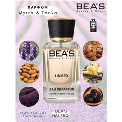 Beas U720 JM Myrrh & Tonka edp 50 ml, Парфюм унисекс Beas U720 создан по мотивам аромата JM Myrrh & Tonka