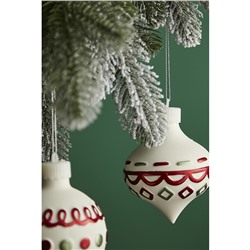 Набор ёлочных украшений с подсветкой Festive embroidey из коллекции New Year Essential, 4 шт.