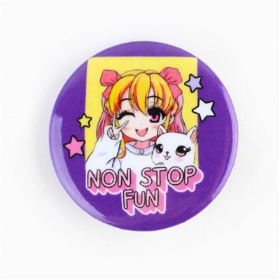 Значок металлический закатной «Милые анимешки», d=2.5 см, МИКС