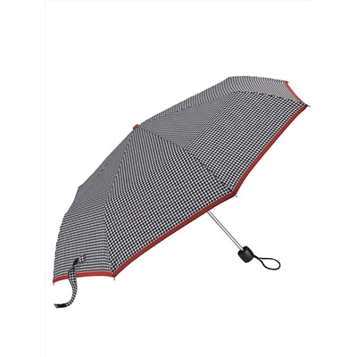 L354-4416 HoundstoothRedBorder (Гусиная лапка) Зонт женский механика Fulton