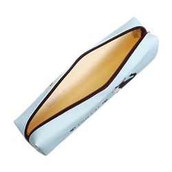 Пенал школьный "Кот" на молнии, синий