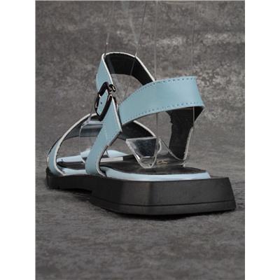 08-PEY183-5 LIGHT BLUE Босоножки женские (натуральная кожа)