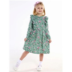 Детское платье "Красотка" / Веточки на зеленом
