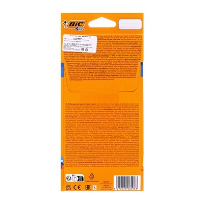 Карандаши цветные 12 цветов BIC Kids Evolution ECOlutions, детские, ударопрочные, пластиковые