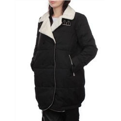 S24-236 BLACK Куртка демисезонная женская (100 гр. холлофайбер)