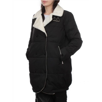 S24-236 BLACK Куртка демисезонная женская (100 гр. холлофайбер)