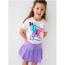 Комплект для девочки: футболка, юбка-шорты
