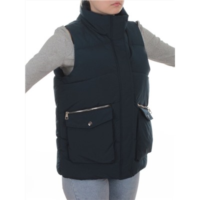 793 DK. BLUE Жилет зимний утепленный женский (150 гр. холлофайбер)